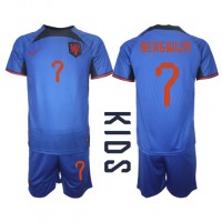 Netherlands Steven Bergwijn #7 Replica Away Minikit World Cup 2022 Short Sleeve (+ pants)